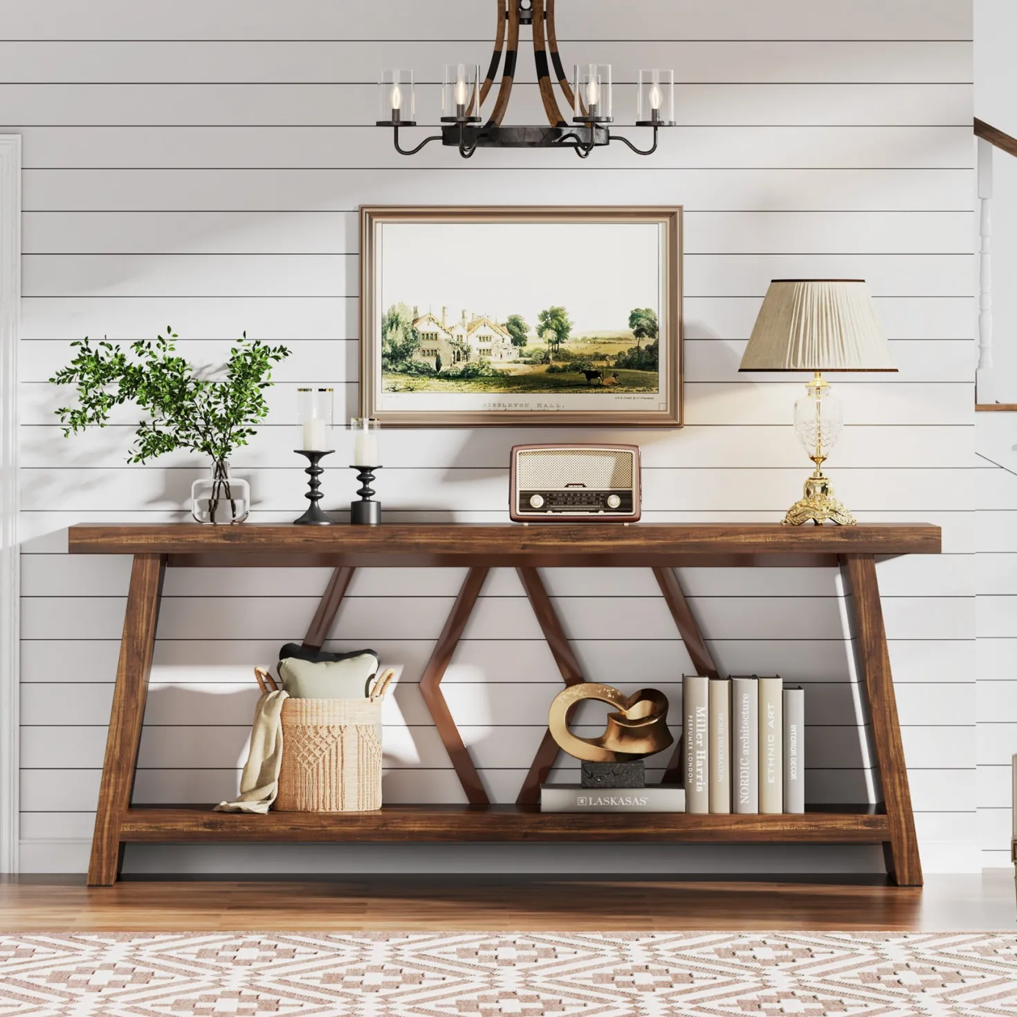 70.86-Inch Console Sofa Table with Storage for Entryway Living Room