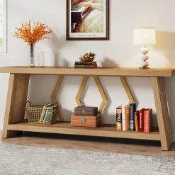 70.86-Inch Console Sofa Table with Storage for Entryway Living Room