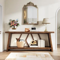 70.86-Inch Console Sofa Table with Storage for Entryway Living Room