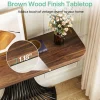 39-Inch Console Table, Accent Sofa Table with Geometric Metal Base