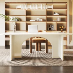 63-Inch Executive Desk, Modern Computer Desk with Arch Design Legs