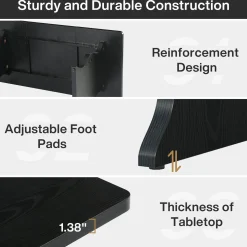 63-Inch Large Executive Desk, Sturdy Computer Desk Conference Table
