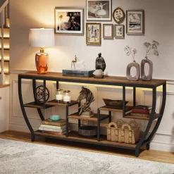 Industrial Console Table, 70.9