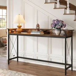 Industrial Console Table, 70.9