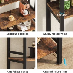 Industrial Kitchen Baker's Rack, 5-Tier Kitchen Utility Storage Shelf