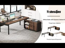 Industrial L-Shaped Desk, 71