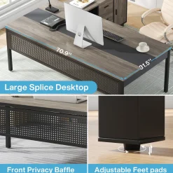 Industrial L-Shaped Desk, 71