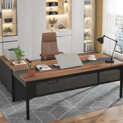 Industrial L-Shaped Desk, 71