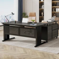 Industrial L-Shaped Desk, 63
