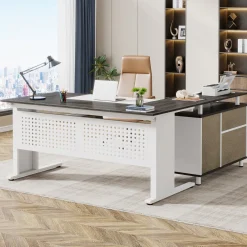 Industrial L-Shaped Desk, 63