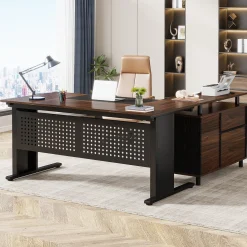 Industrial L-Shaped Desk, 63