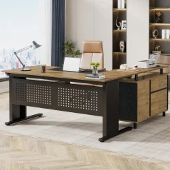 Industrial L-Shaped Desk, 63
