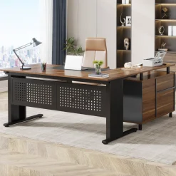 Industrial L-Shaped Desk, 63