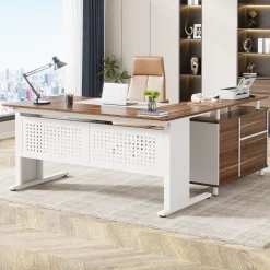 Industrial L-Shaped Desk, 63