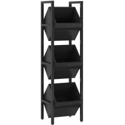 Industrial Wine Rack, 3 Tier Freestanding Wine Storage Stand