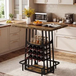 Kitchen Island with 3 Shelves, 39.4
