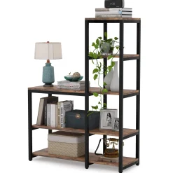 Ladder Bookshelf, 5-Tier Etagere Bookcase Display Rack for Home Office