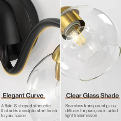 3-Light Bathroom Vanity Light, Modern Wall Sconce Lighting Fixture for Bathroom, Bedroom