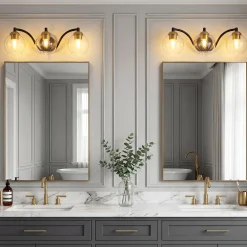 3-Light Bathroom Vanity Light, Modern Wall Sconce Lighting Fixture for Bathroom, Bedroom