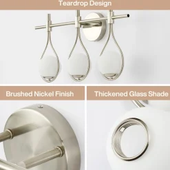 3-Light Bathroom Vanity Light, 22.5