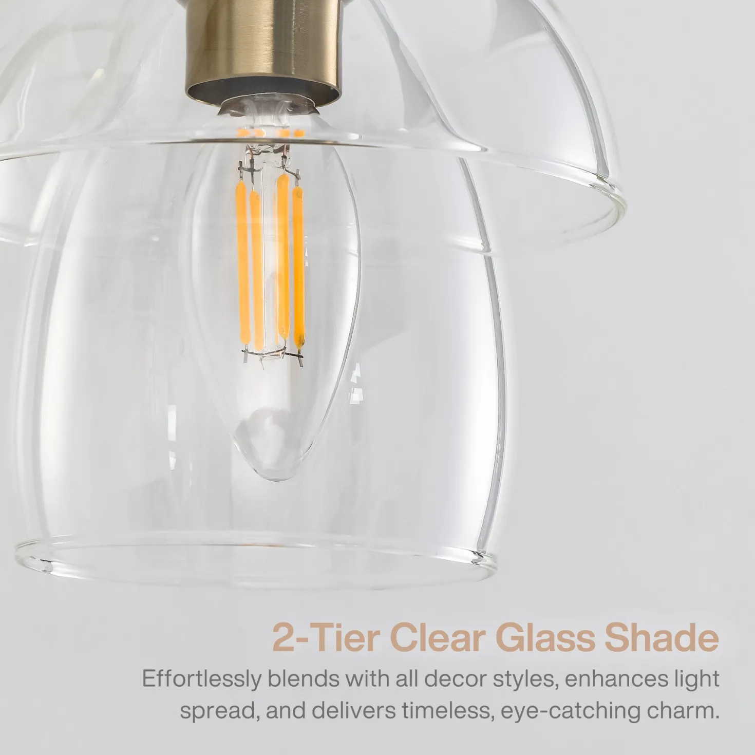 3-Light Bathroom Vanity Light, Modern Wall Sconce with Clear Glass Shades