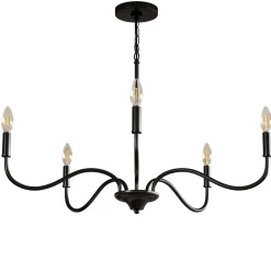 5-Light Chandelier, Modern Pendant Light Fixtures Industrial Lighting