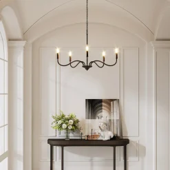 5-Light Chandelier, Modern Pendant Light Fixtures Industrial Lighting