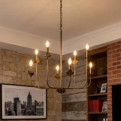 8-Light Chandeliers, 27" Ceiling Light Fixture Pendant Light with Adjustable Chain
