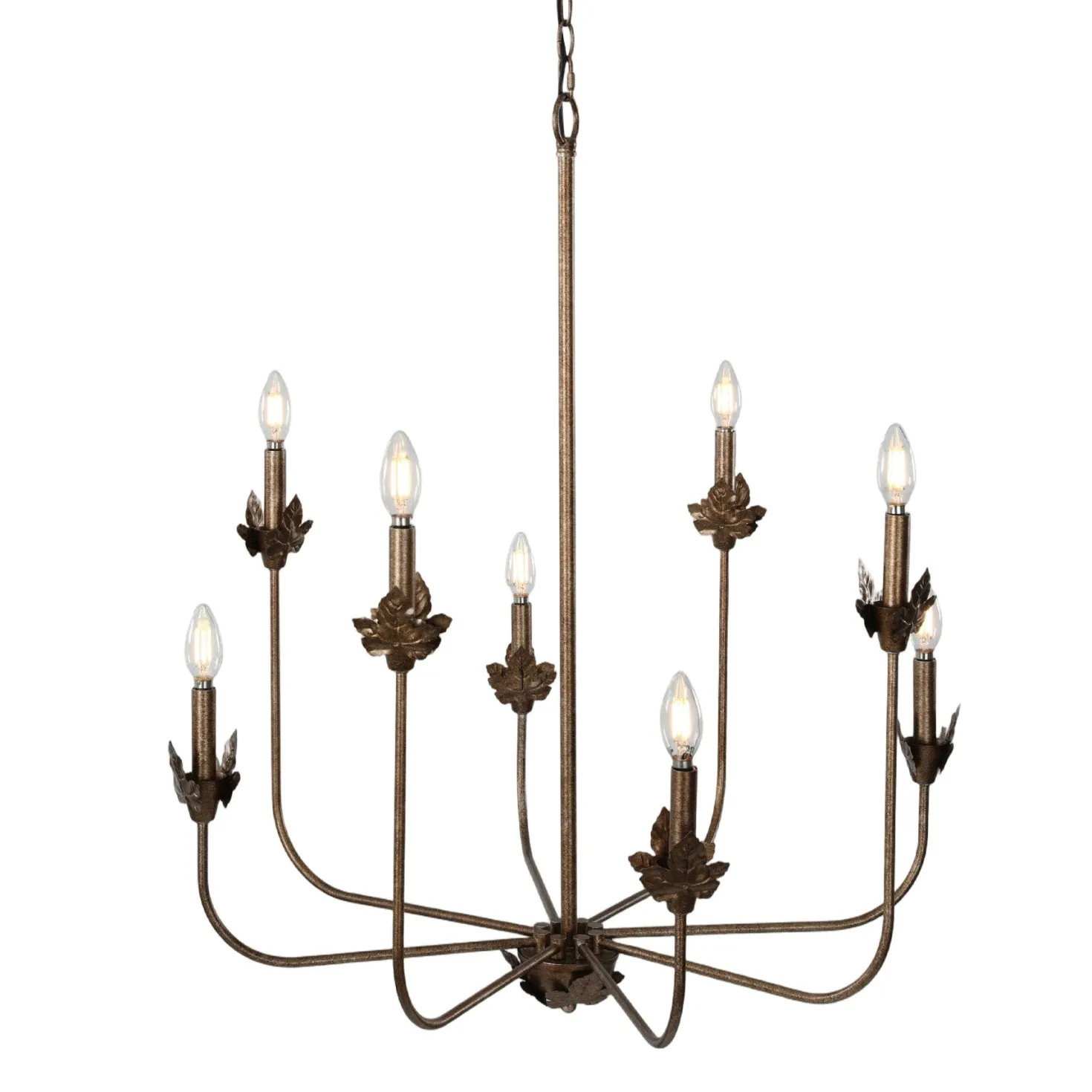 8-Light Chandeliers, 27" Ceiling Light Fixture Pendant Light with Adjustable Chain
