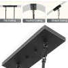 5-Light Dining Room Light Fixture, Luxury Linear Chandelier with Adjustable Height