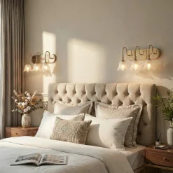 3-Light Light Fixtures, Modern Wall Lights Bathroom Vanity with Clear Glass Shades