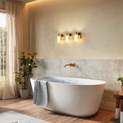 3-Light Light Fixtures, Modern Bathroom Wall Lights Vanity Lights with Clear Glass Shades