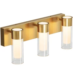 3-Light Light Fixtures, Modern Bathroom Wall Lights Vanity Lights with Clear Glass Shades