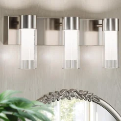 3-Light Light Fixtures, Modern Bathroom Wall Lights Vanity Lights with Clear Glass Shades