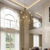 10-Light Modern Chandelier, U-Shaped Arms Pendant Light Fixture