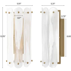 2-Light Modern Wall Sconce, 13.78