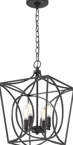 4-Light Pendant Light Fixture, Industrial Chandelier With Adjustable Chain