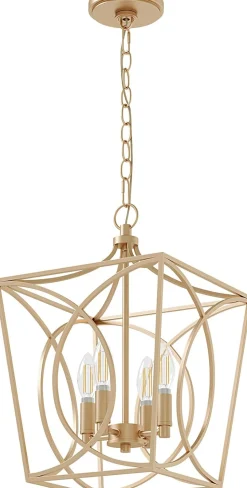 4-Light Pendant Light Fixture, Industrial Chandelier With Adjustable Chain