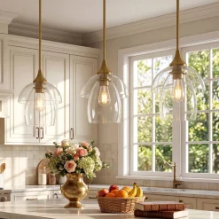 1-Light Pendant Lighting, Modern Island Chandelier Ceiling Light Fixture with Unique Design