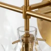3-Light Vanity Light, Bathroom Light Fixtures with Water Ripple Glass Shades