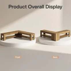 L-Shaped Bench, Corner Dining Nook Bench with Storage Shelf for Kitchen, Living Room