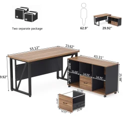 L-Shaped Computer Desk, 55