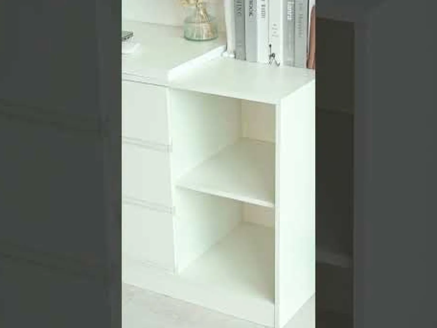 L-Shaped Computer Desk, Reversible Corner Desk With Drawer Cabinet