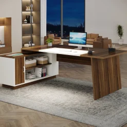 L-Shaped Executive Desk, 70.5