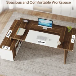 L-Shaped Executive Desk, 70.5