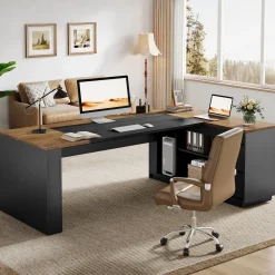 L-Shaped Executive Desk, 78.7