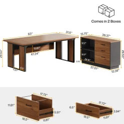 L-Shaped Executive Desk, 63