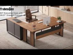 L-Shaped Executive Desk, 63