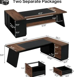 L-Shaped Executive Desk, 78