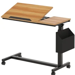 Mobile C Table, Height Adjustable End Table Sofa Snack Table